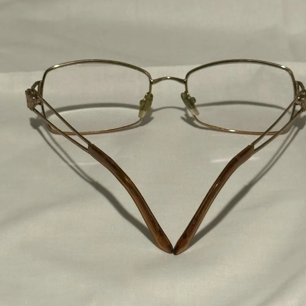 Versace Copper Gold  Eyeglasses Frames Only Italy Designer‎ Women Used